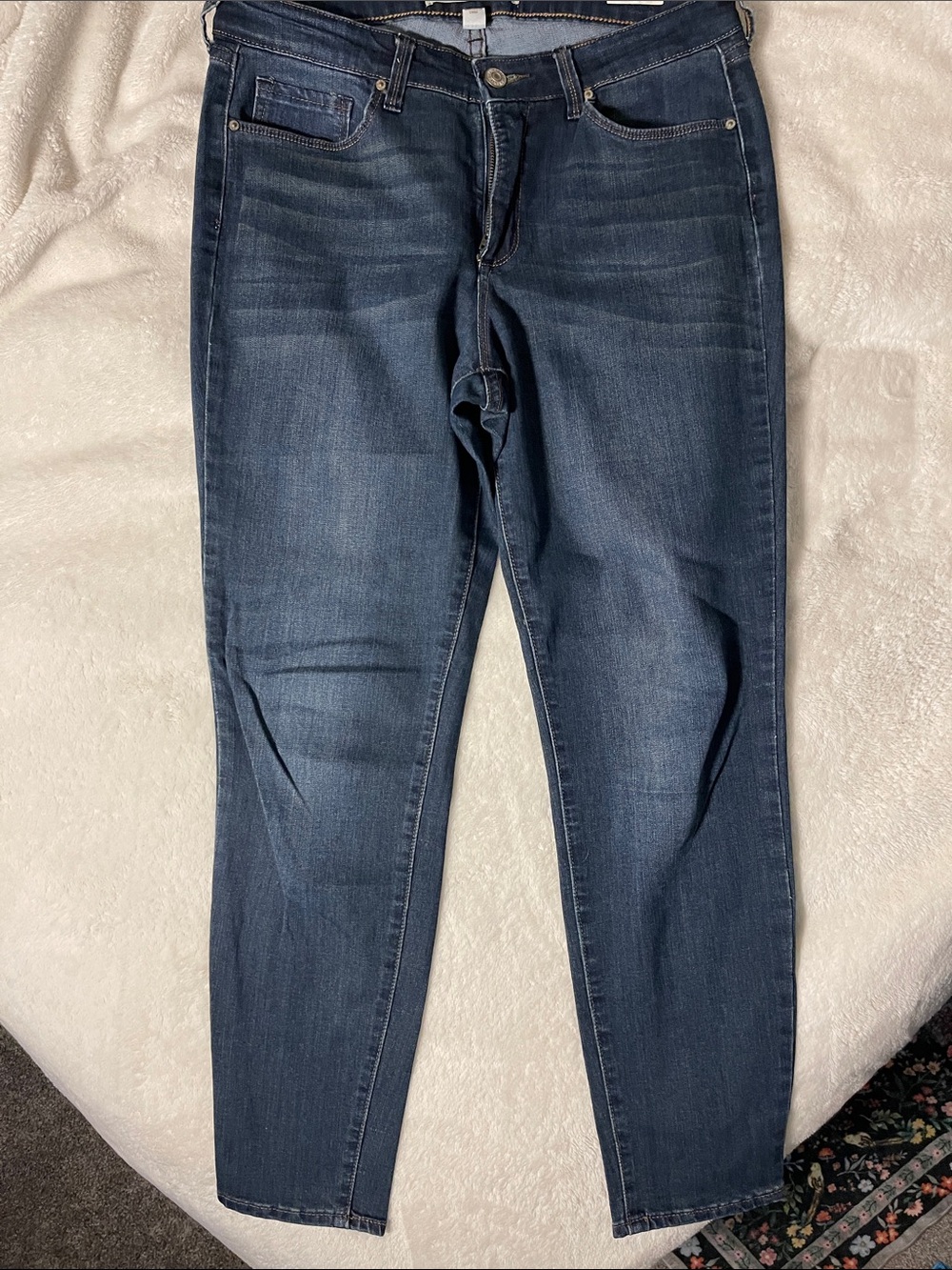 Vintage America Boho Skinny Dark Blue Jeans